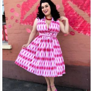 Pinup Couture Edie in valentine harlequin